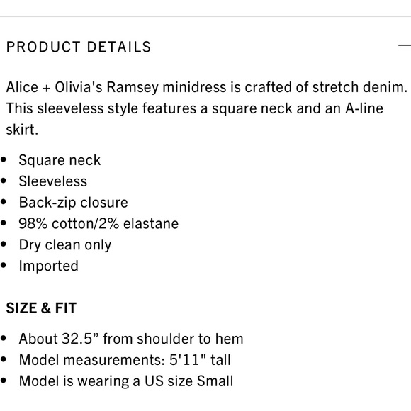 New Alice and Olivia Ramsey stretch denim dress - Picture 11 of 13